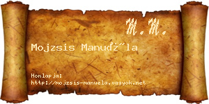 Mojzsis Manuéla névjegykártya